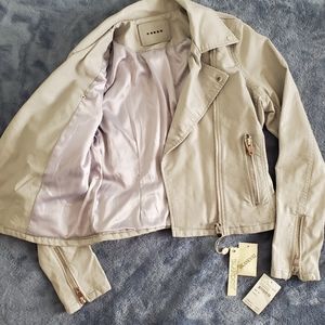 BlankNYC faux lether jacket, Small, light gray